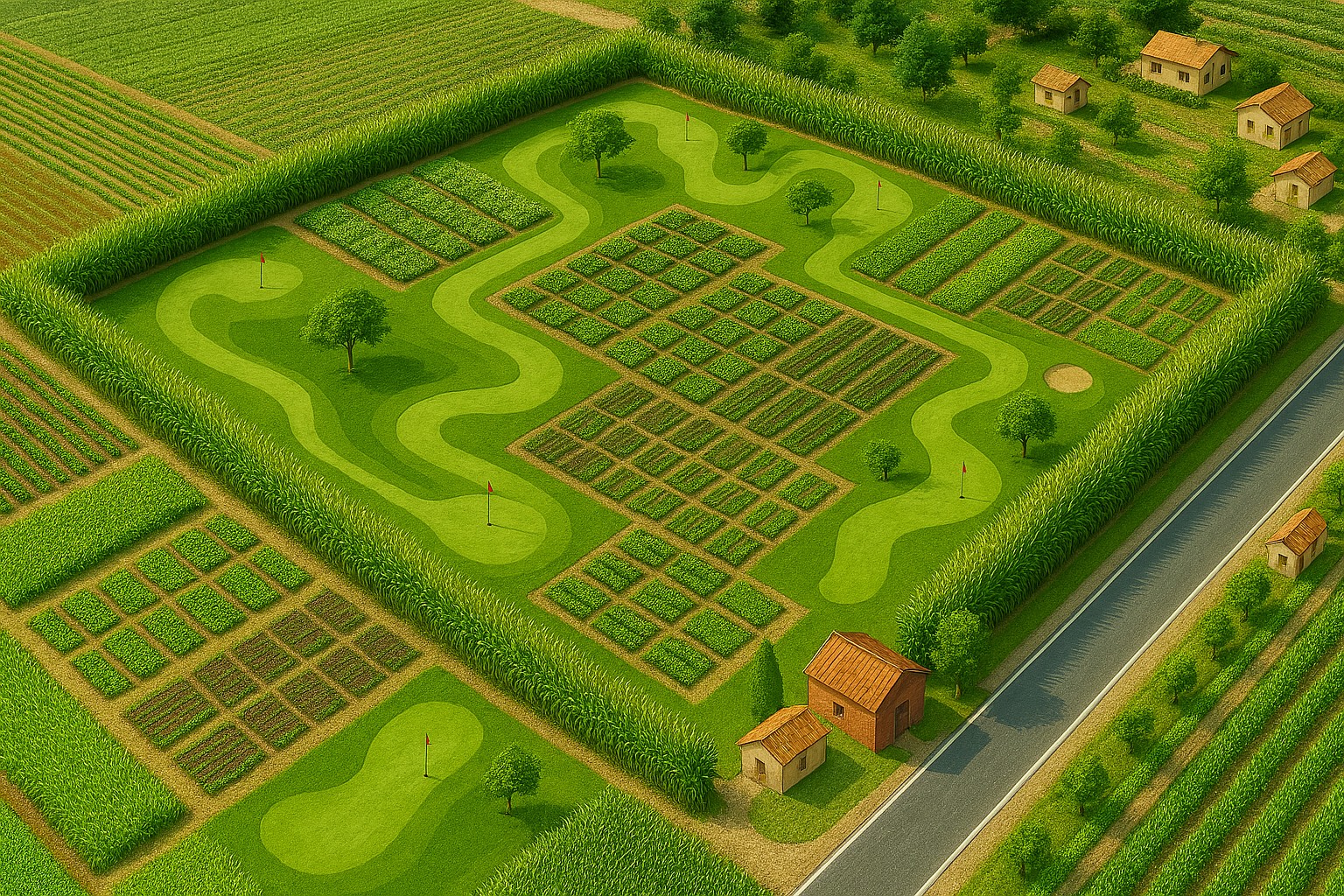 주변 마을 및 밭 연계 컨셉