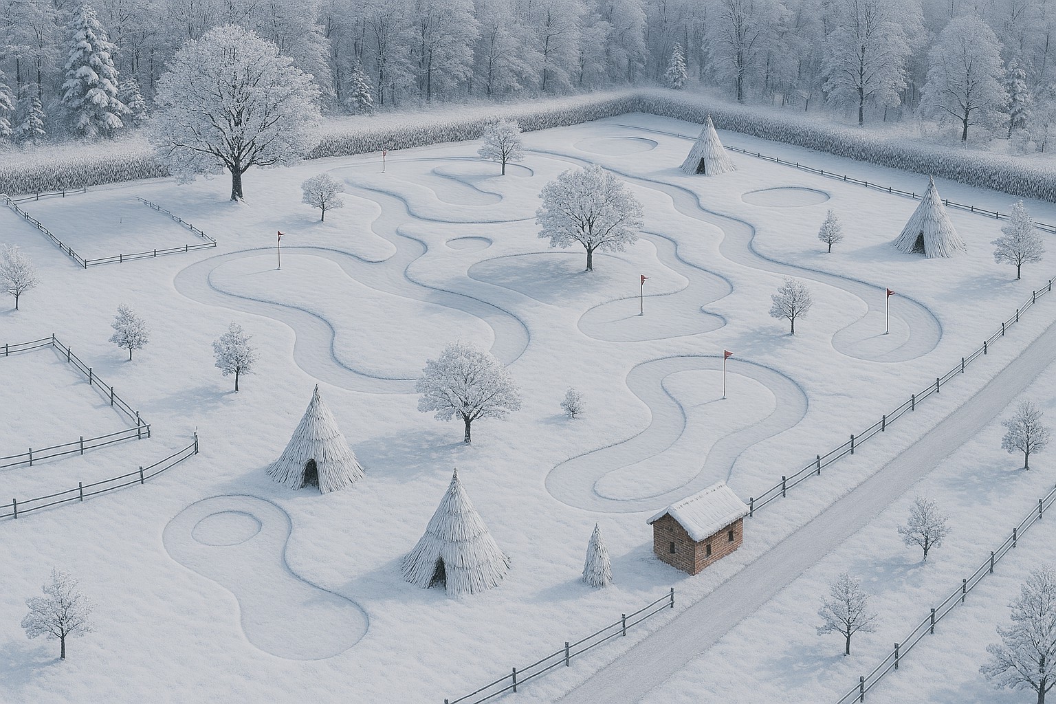 겨울 풍경 조감도